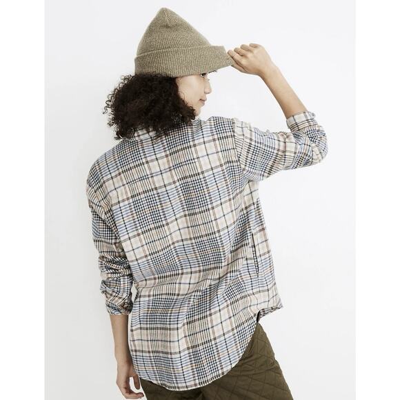 Madewell Womens Flannel Sunday Shirt in Belmont Plaid Plus Size 3X - Picture 2 of 15